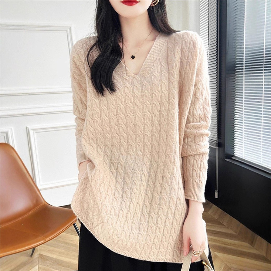 FLY-TEST201424 Wool knitting Long-sleeved Dresses Solid color Elegant Mesh panel Clothes h5