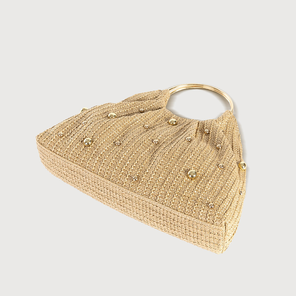 Old Money Style Woven Solid Color Straw Women's Pillow Bag thumbnail 3
