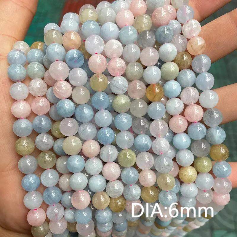 1 String Romantic Series Sweet Pink Beryl Natural Stone Jewelry Beads thumbnail 1