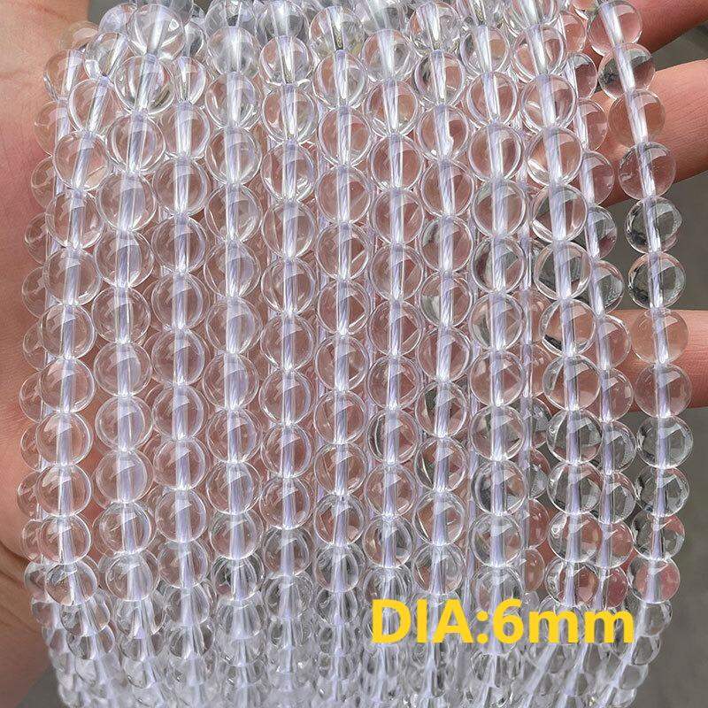 1 String Rock Crystal Quartz Natural Stones Jewelry Beads thumbnail 1