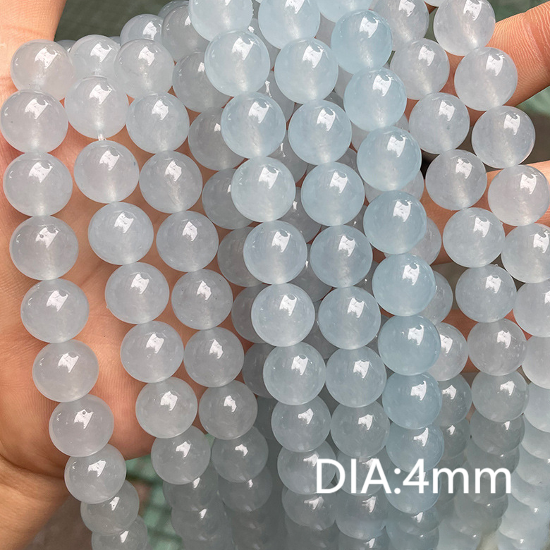 1 String Elegant Aquamarine Natural Stone Jewelry Beads - 1