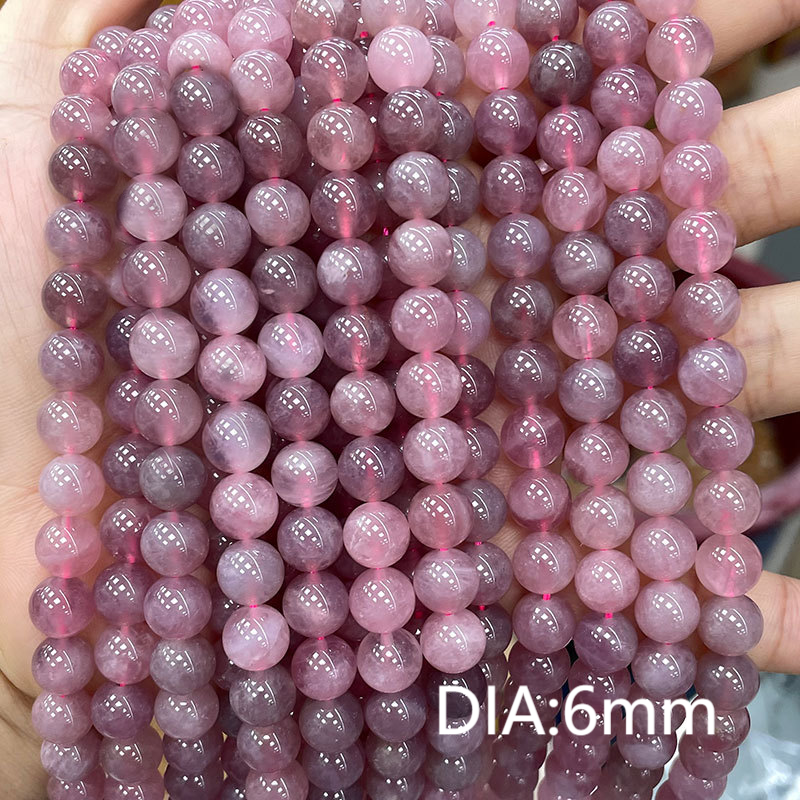 1 String Sweet Madagascar Rose Quartz Natural Stones Jewelry Beads