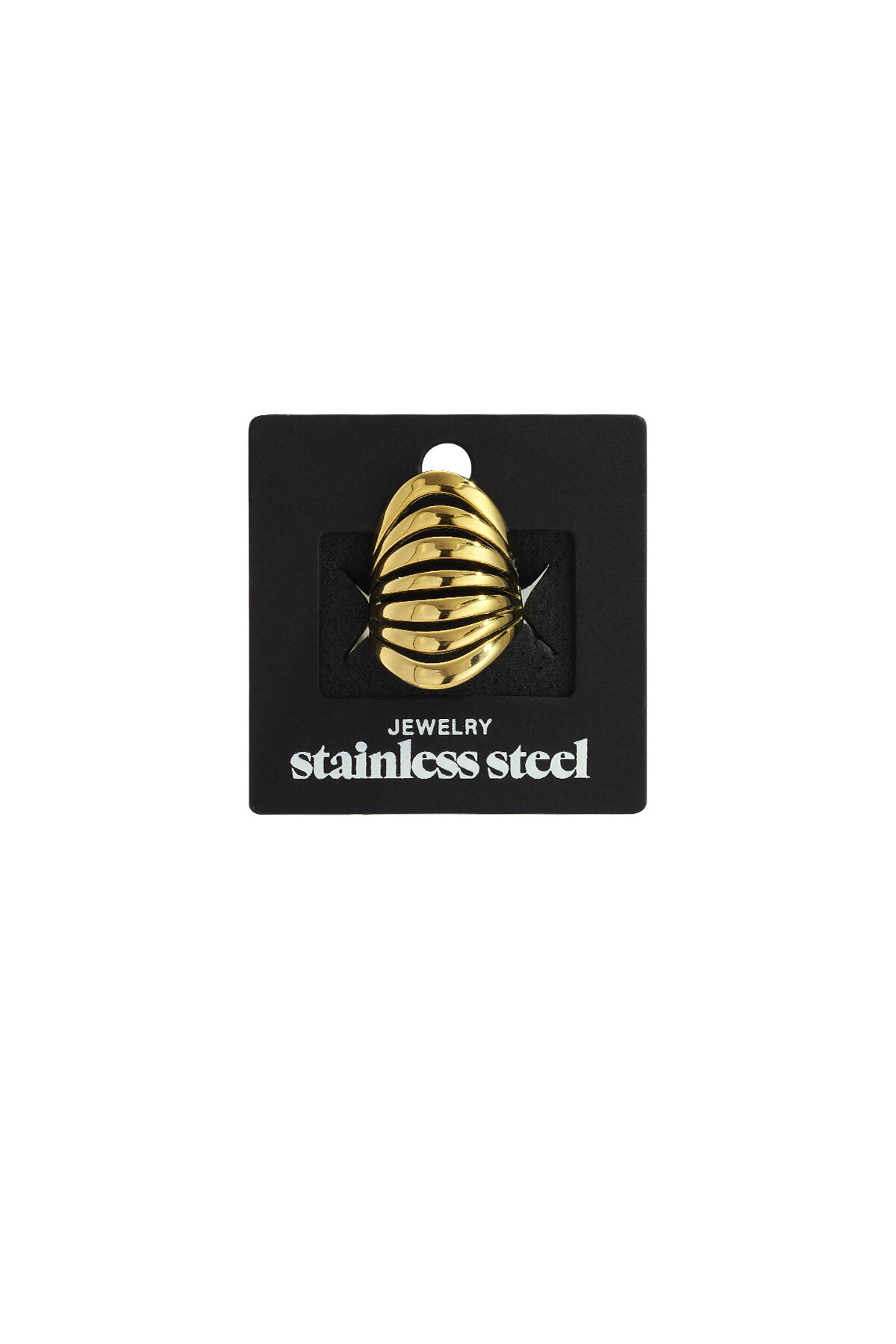 Stainless Steel Statement Rings lines Casual Daily Simple Series Women's jewelry h5 Picture5