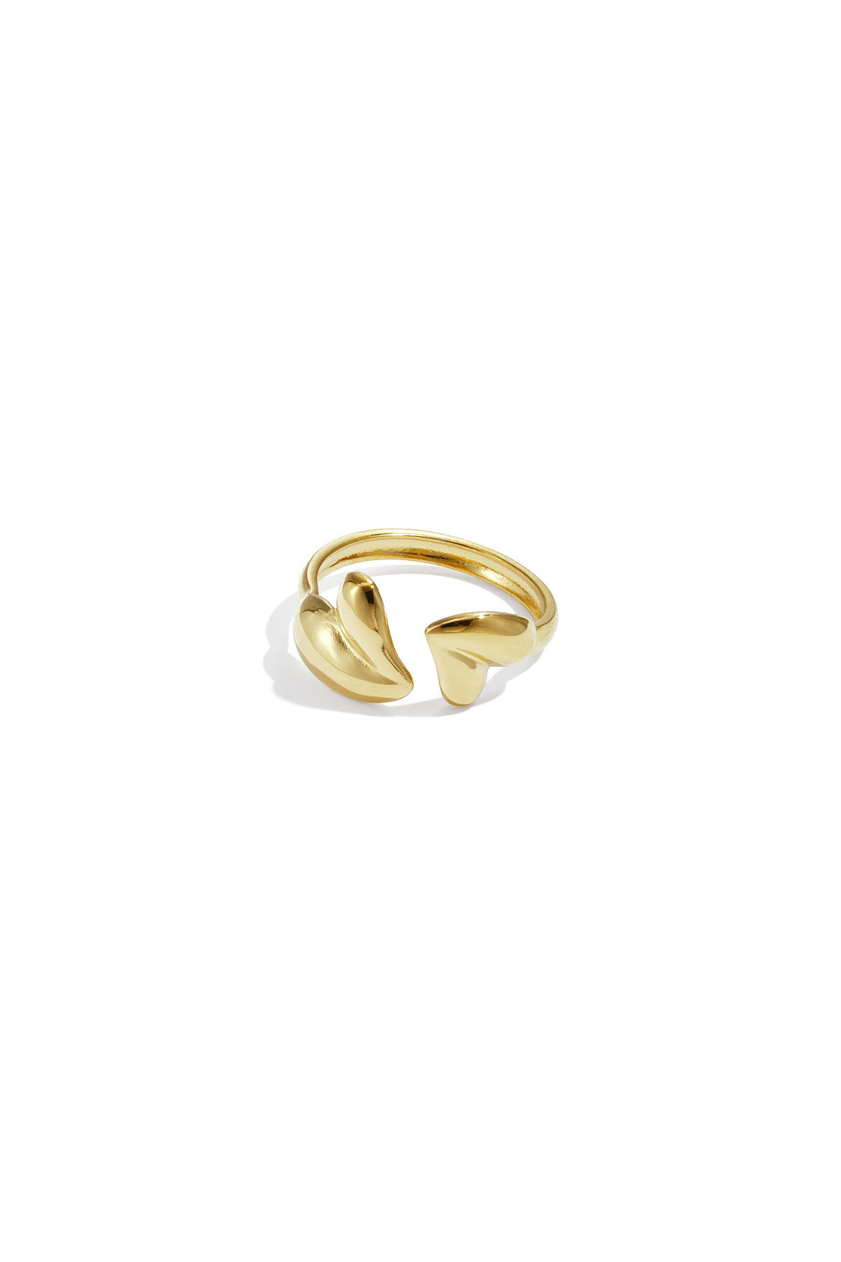 Adjustable ring with playfully shaped hearts - 1