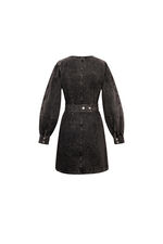 Cotton Women's Mini Dress Wrap Style Double Button Closure thumbnail 4
