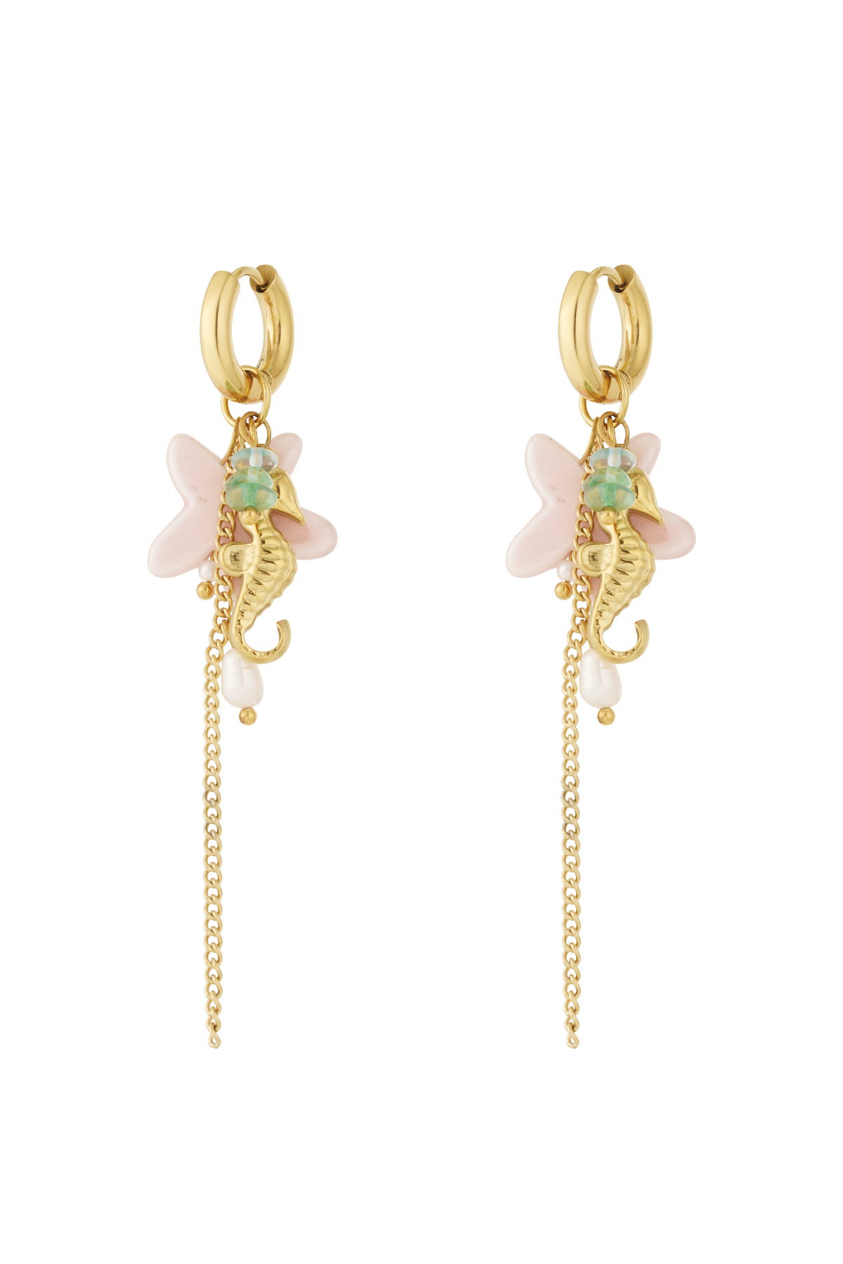 Summer seahorse earrings thumbnail 1
