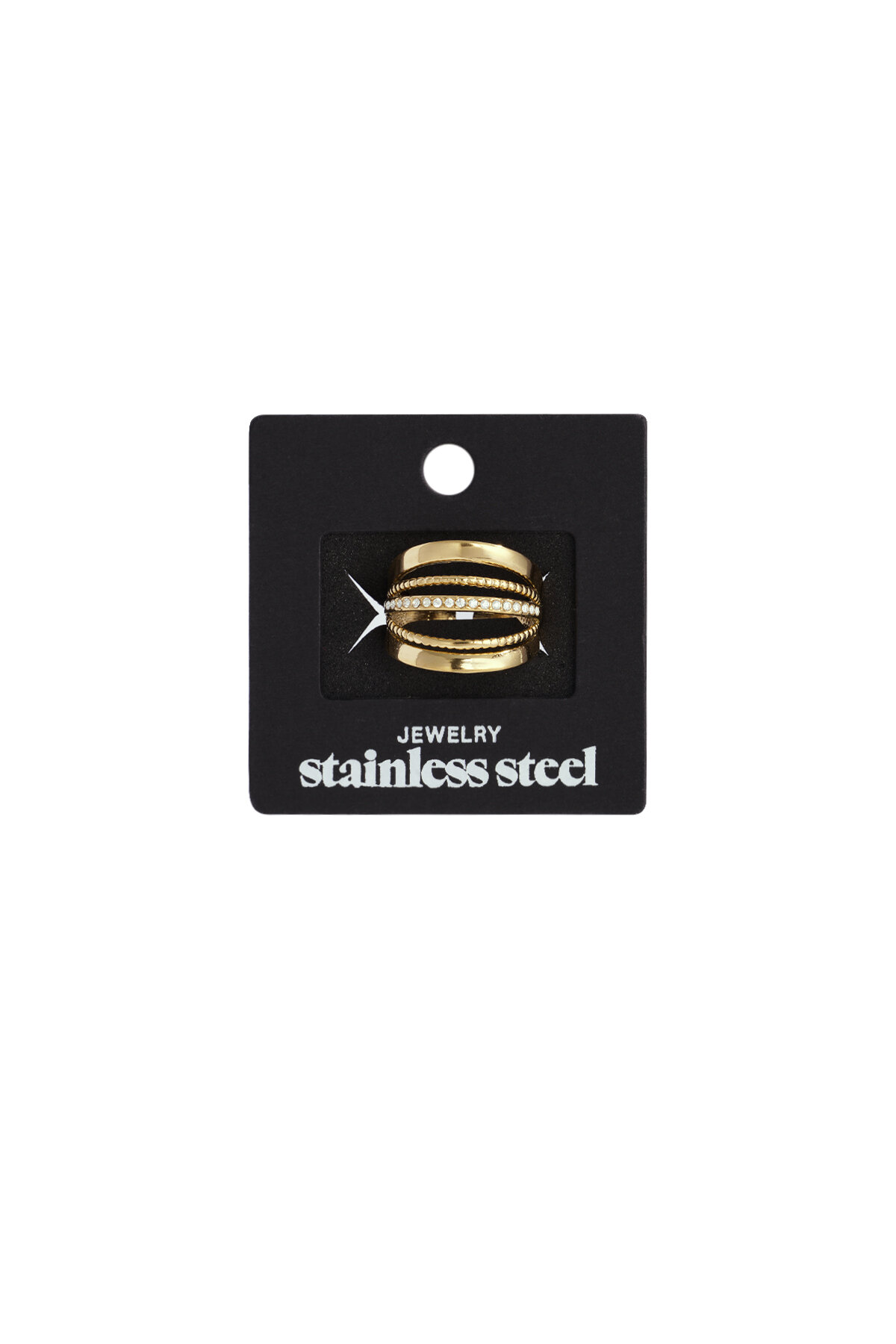 Stainless Steel Statement Rings lines Casual Daily Simple Series Women's jewelry Picture4