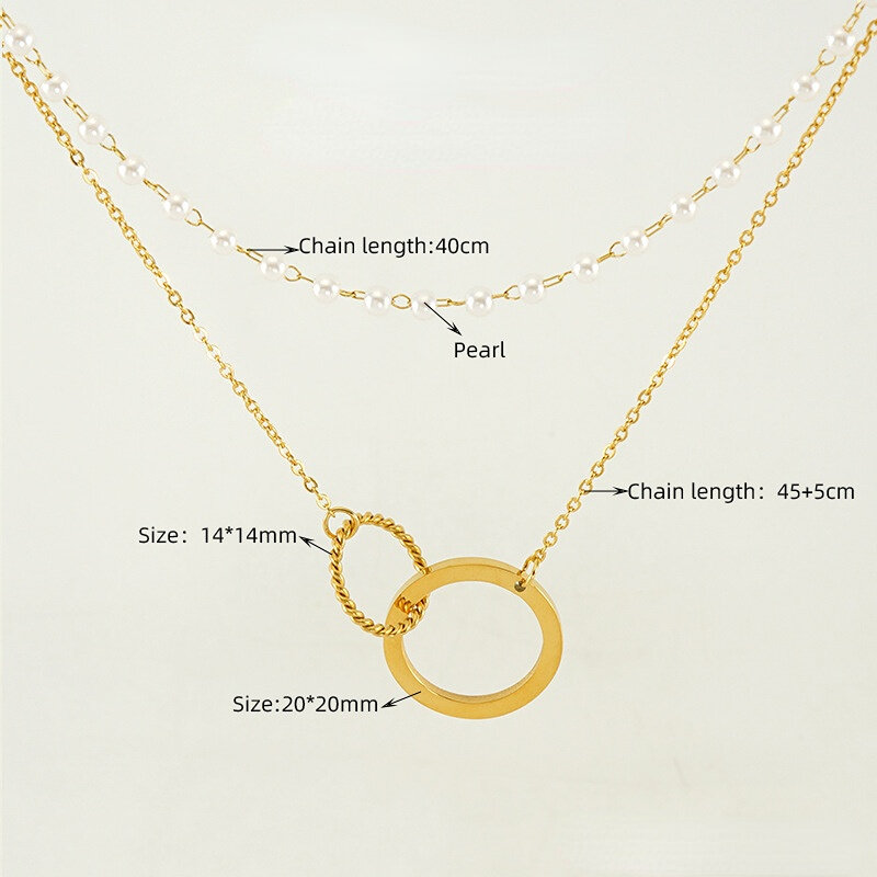 1 Piece Simple Series Love Annular Stainless Gold Color Women's Pendant Necklace