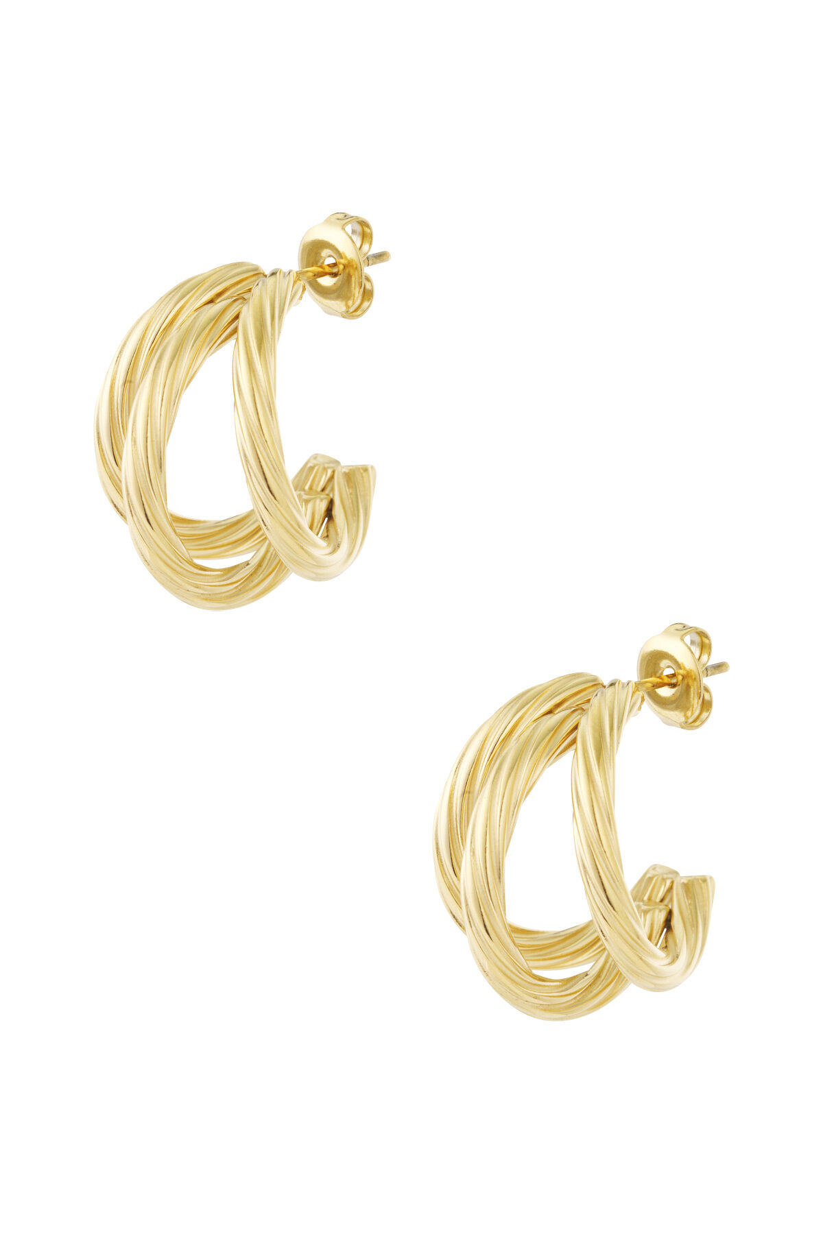 Stainless Steel Hoop Earrings Geometric Daily Daily - 1