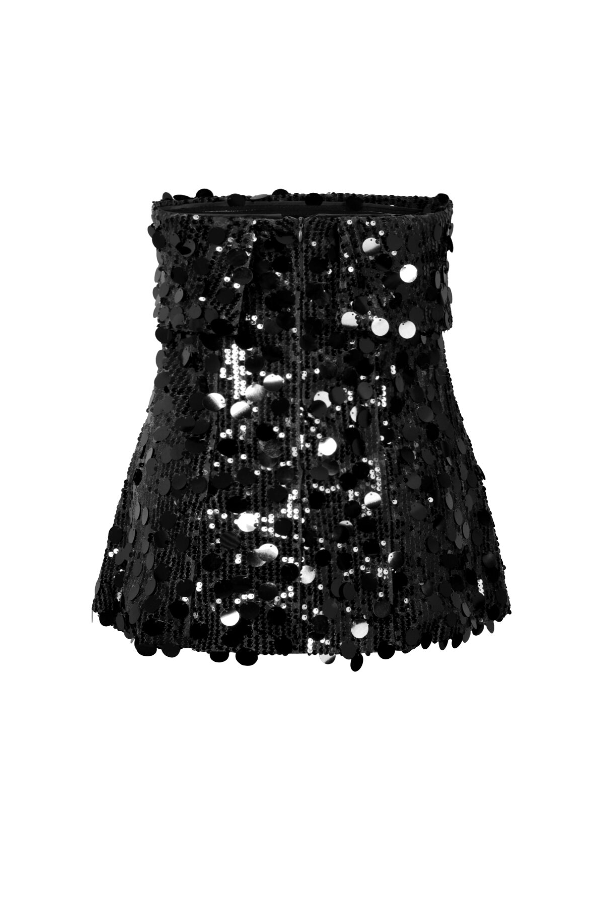 Woven Polyester Fiber Women's Sleeveless Top Sequins Elegant thumbnail 3