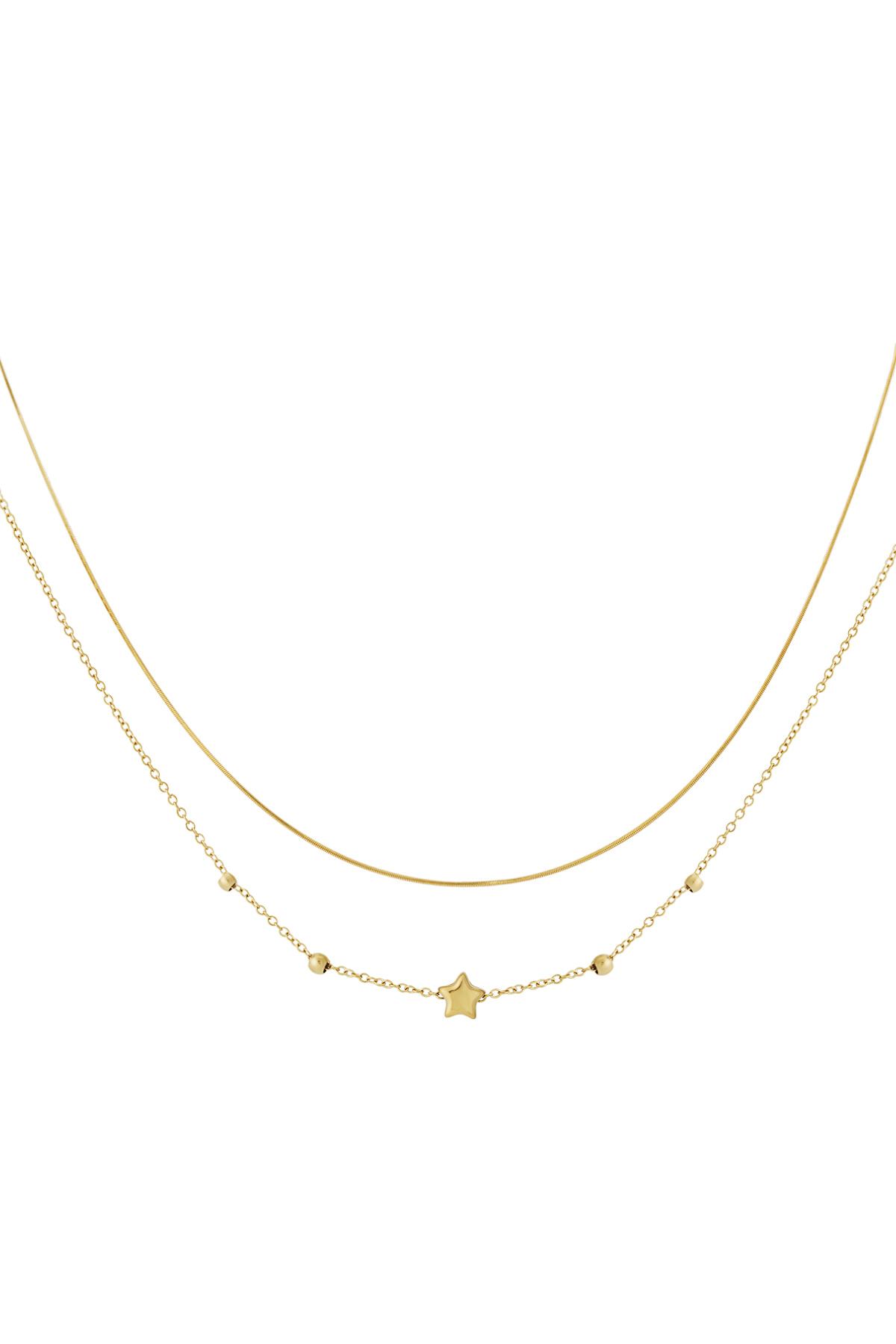 Double Layered Star Necklace thumbnail 1