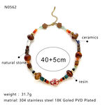 1 Piece Resin Beads Natural Stone Beaded Necklace thumbnail 2