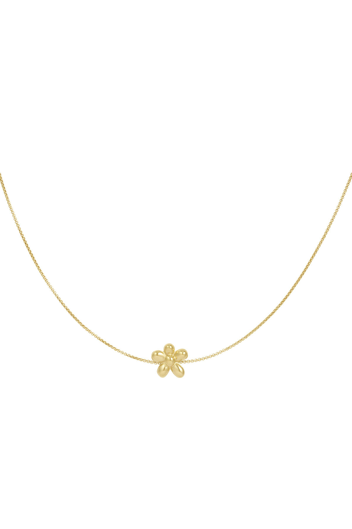 puffy flower necklace - 1