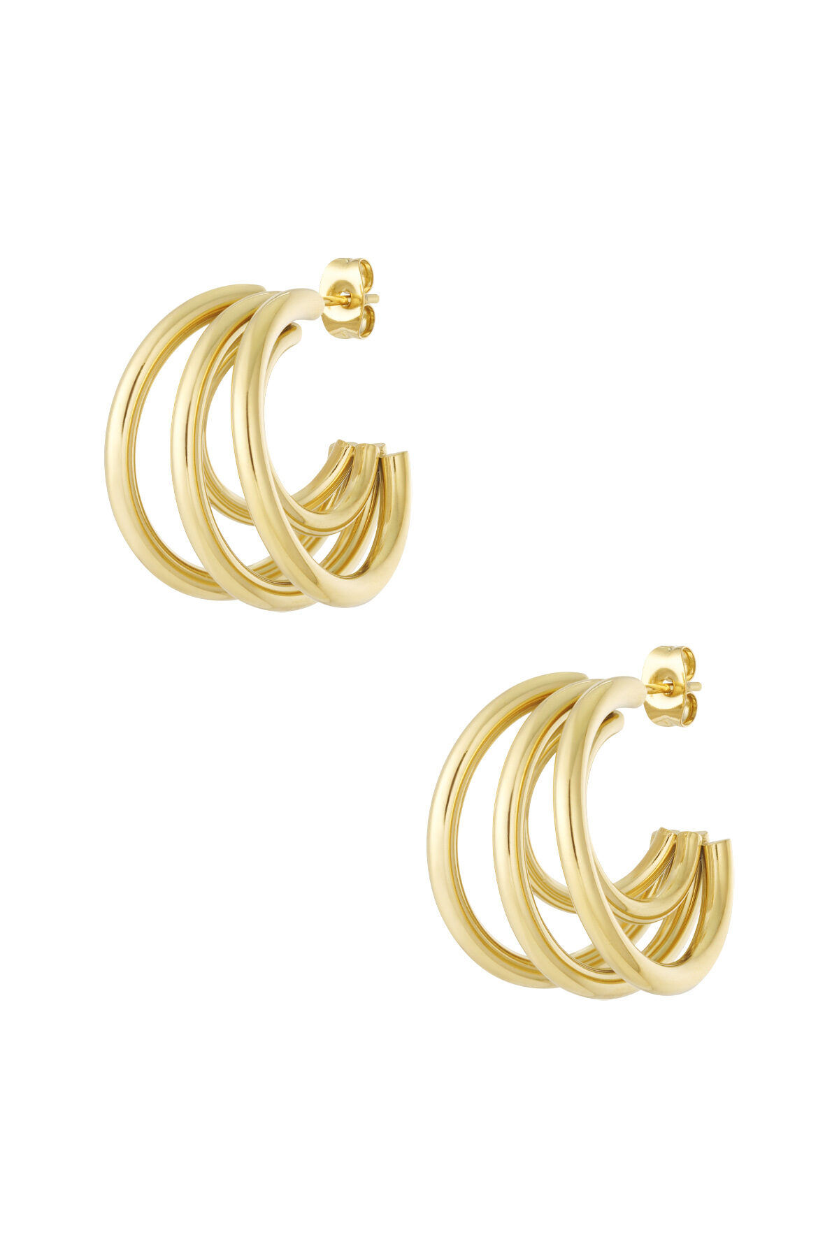 Stainless Steel Hoop Earrings Geometric Casual Daily Simple Series Women's jewelry thumbnail 1