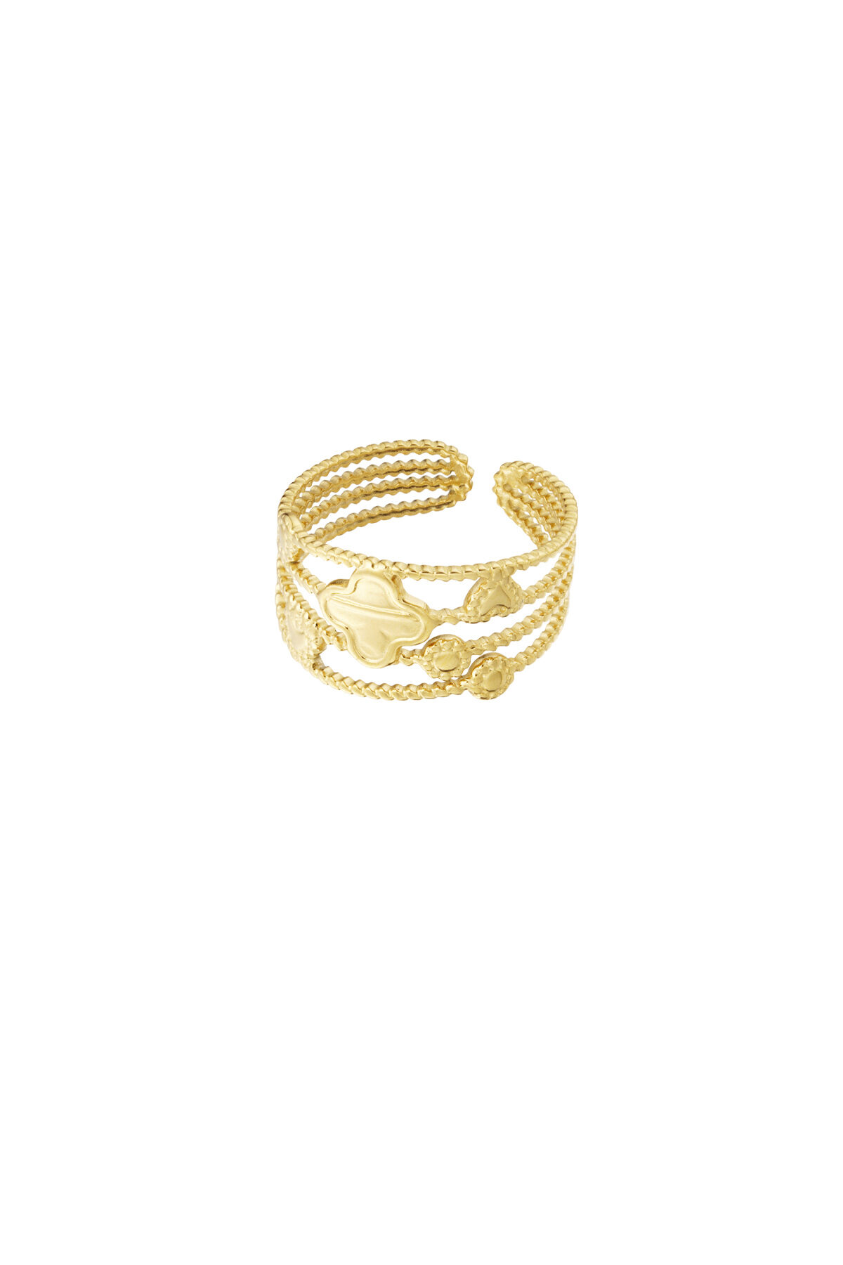 ring four-layer charms