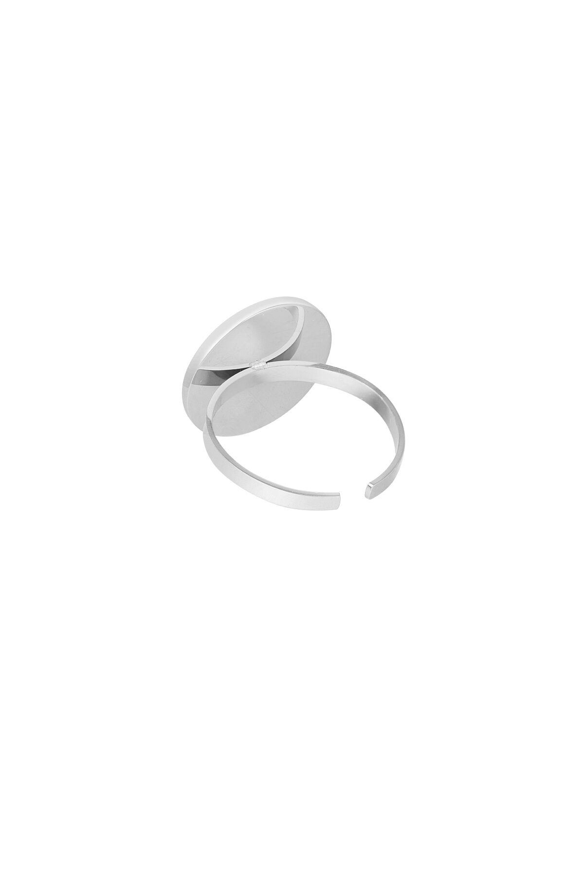 Ring round with stones - Silver Color color thumbnail 5