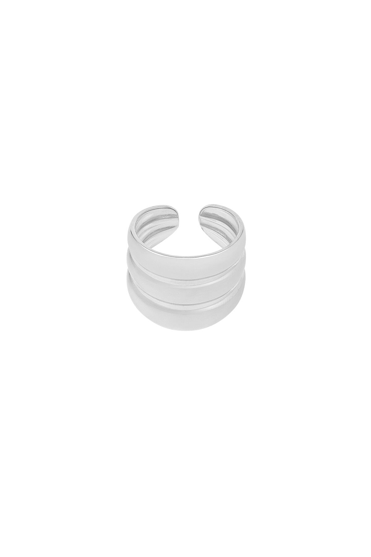 Three in a Row ring - Silver Color color - 1
