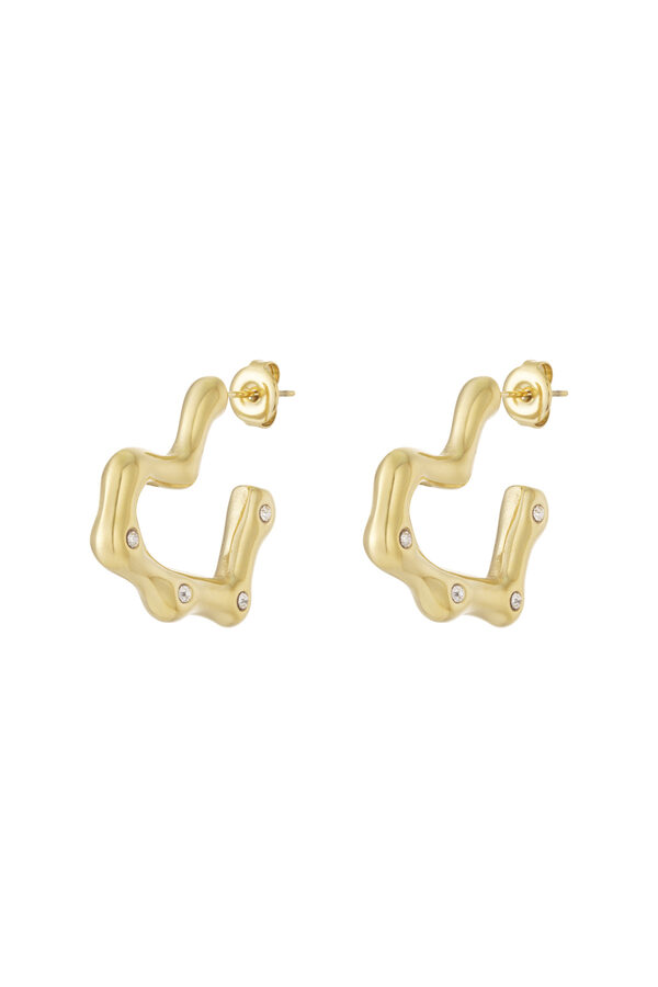 Stainless Steel Hoop Earrings Heart Daily Daily Women's jewelry - 1