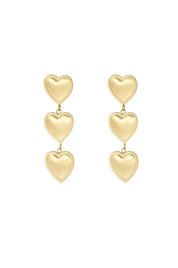 stack of hearts earrings - 1