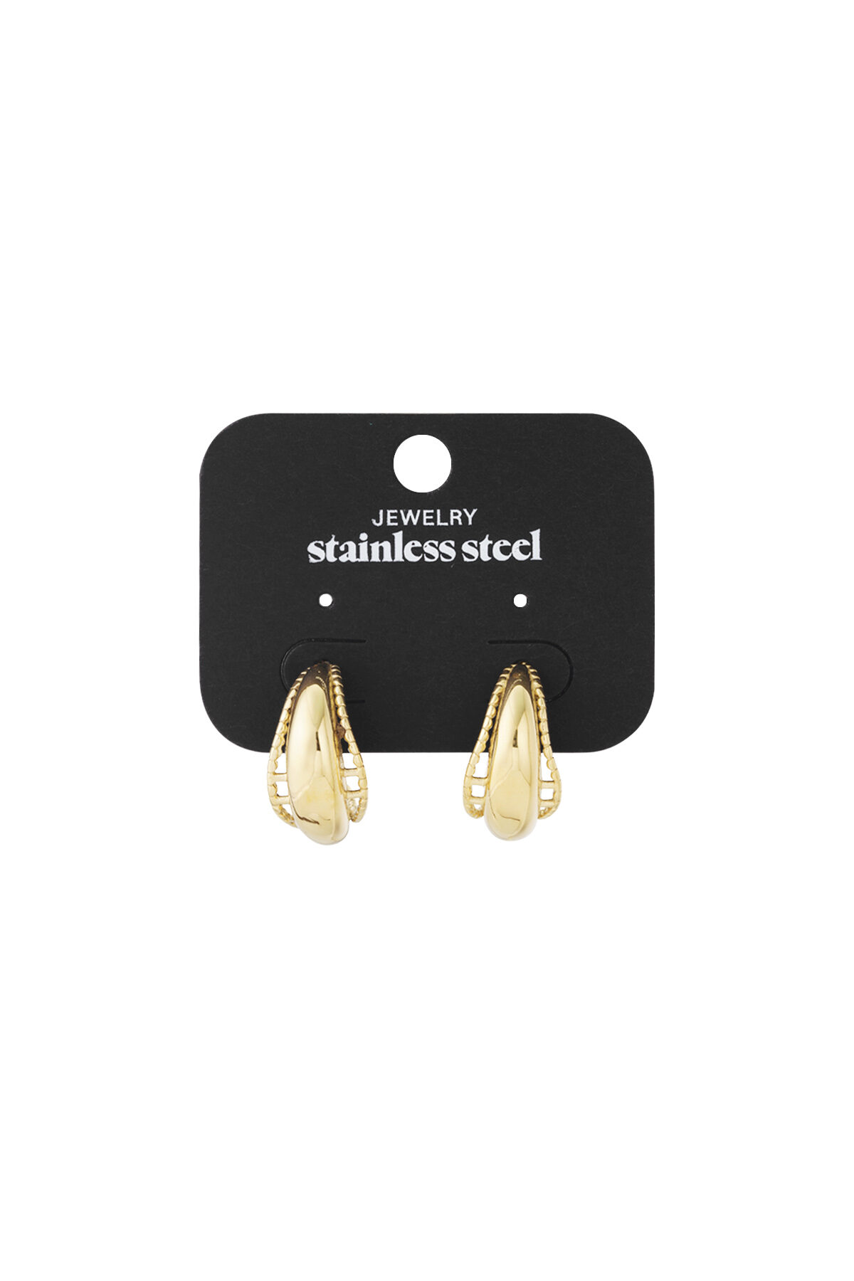 Stainless Steel Hoop Earrings Geometric Casual Daily thumbnail 5