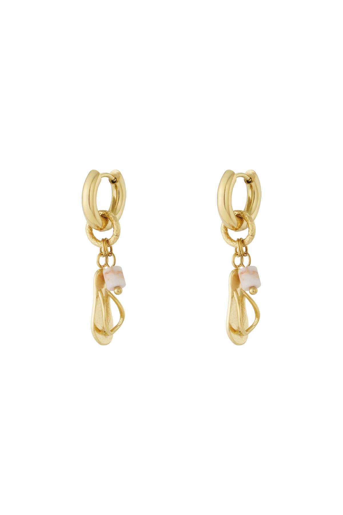 Flip Flops earrings with bead thumbnail 1