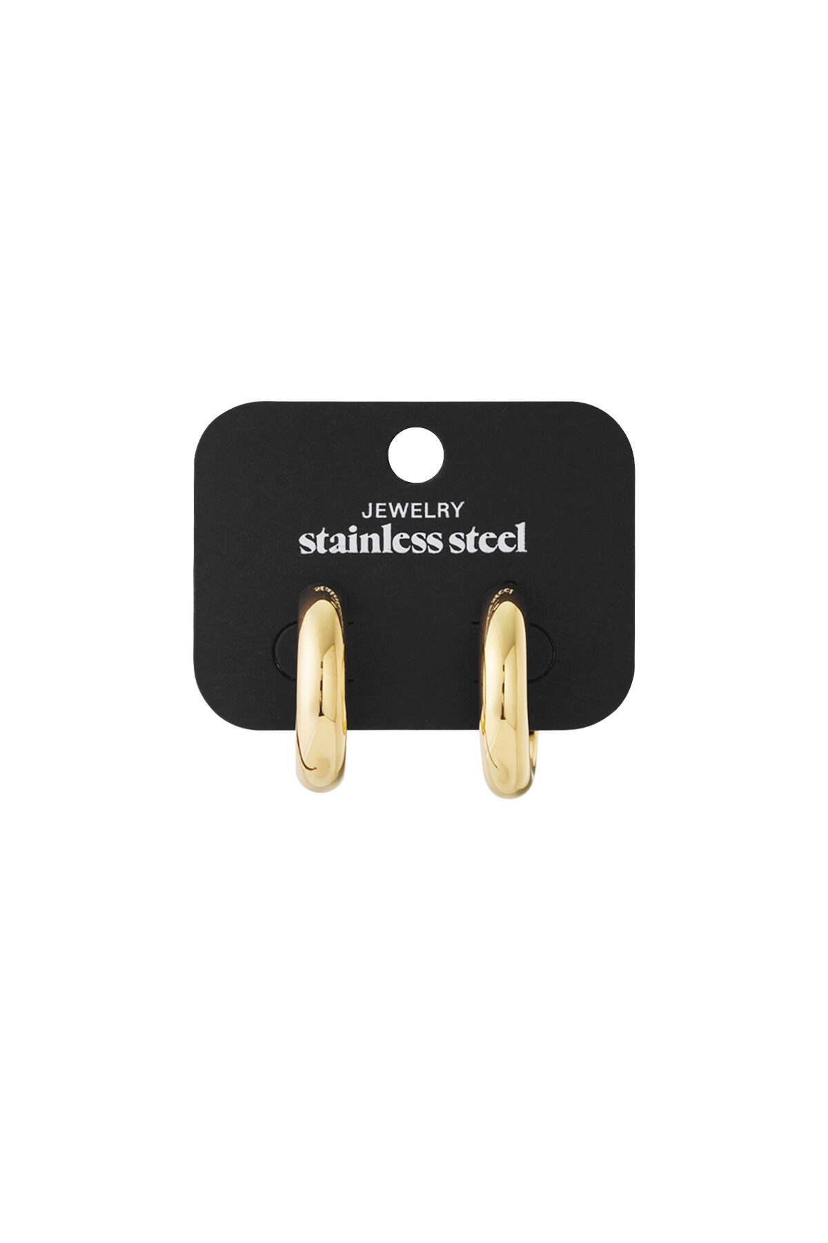 Thick hoop earrings thumbnail 4