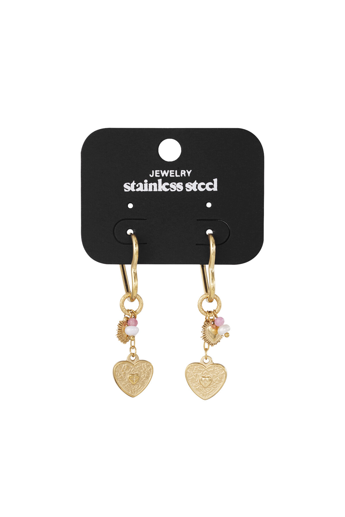 Stainless Steel Drop Earrings Heart Casual Daily Simple Series Women's jewelry thumbnail 3