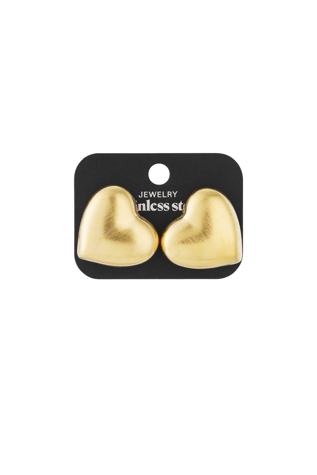 Soft heart studs earrings thumbnail 5