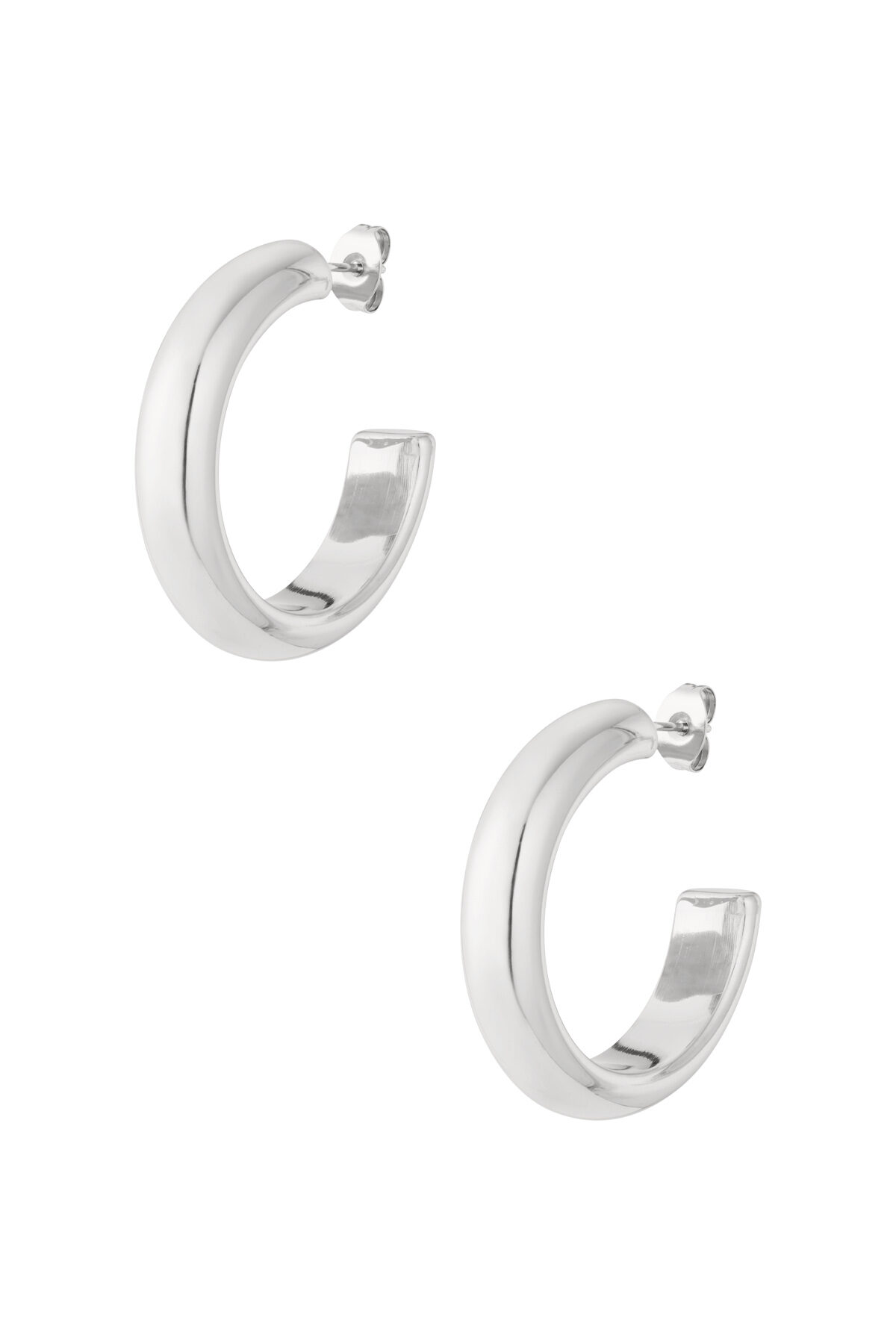 Thick hoop earrings thumbnail 3