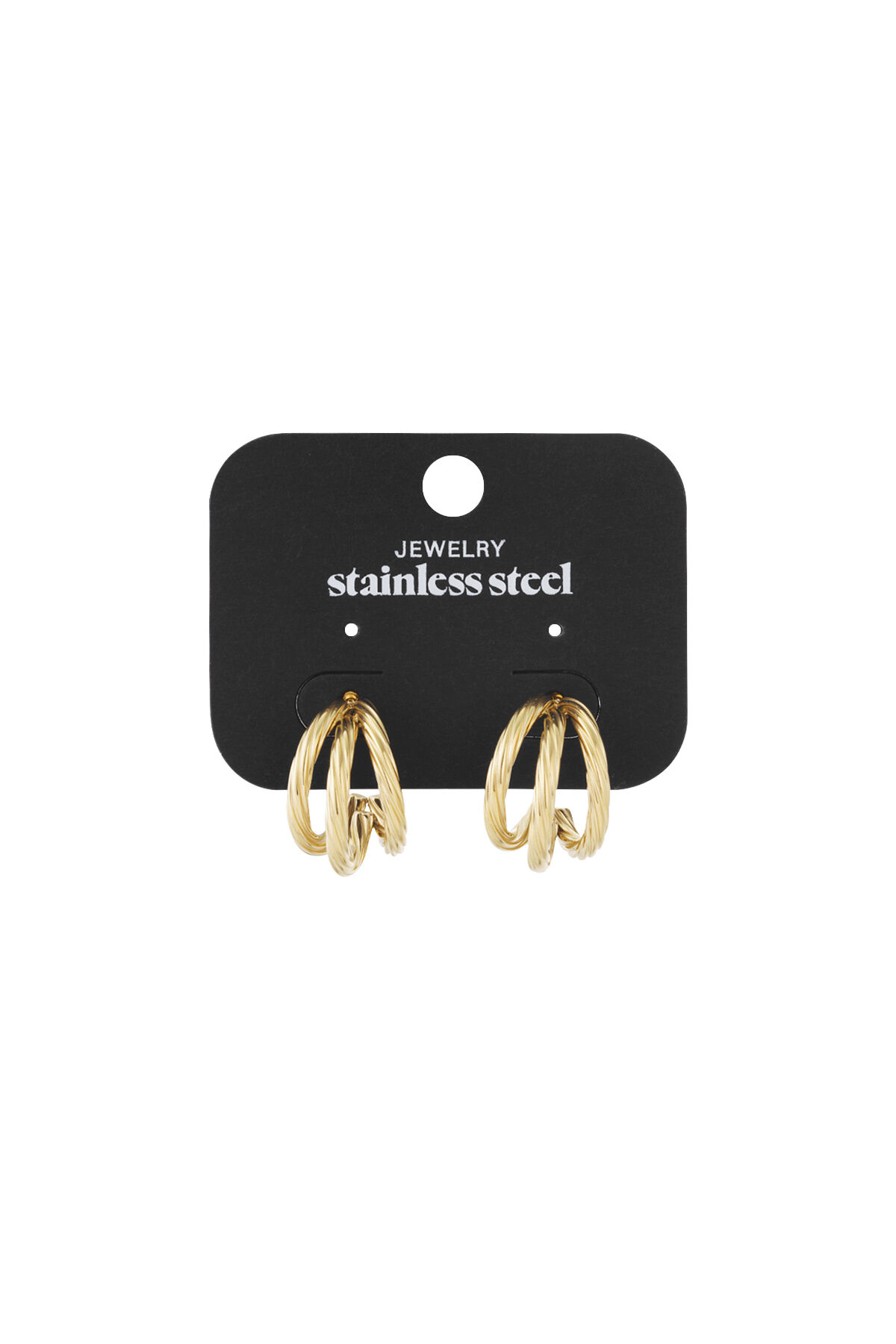 Stainless Steel Hoop Earrings Geometric Daily Daily thumbnail 5
