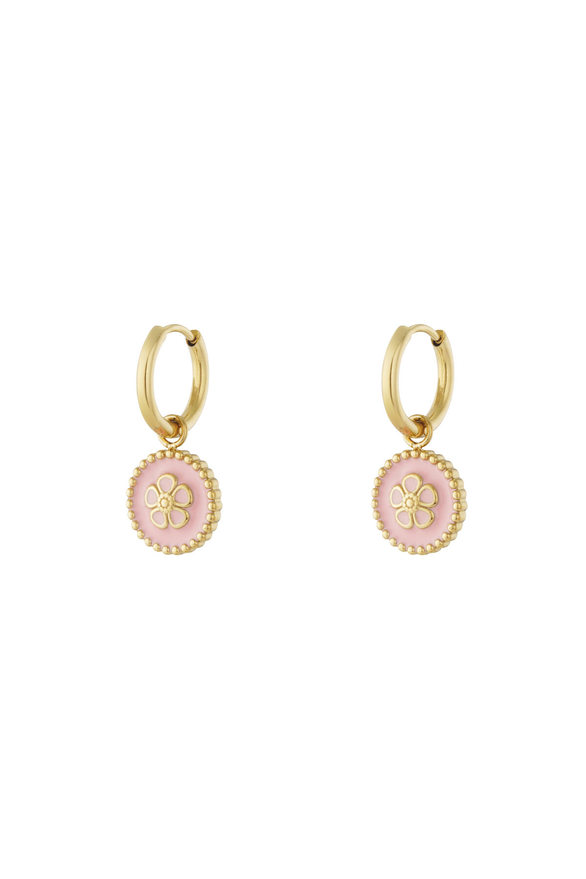 Stainless Steel Drop Earrings Flower Casual Daily Simple Series Women's jewelry - 1