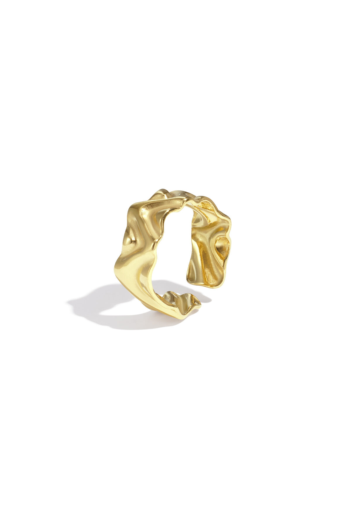 Stainless Steel Minimalist Rings irregular shape Casual Daily Simple Series Women's jewelry 2