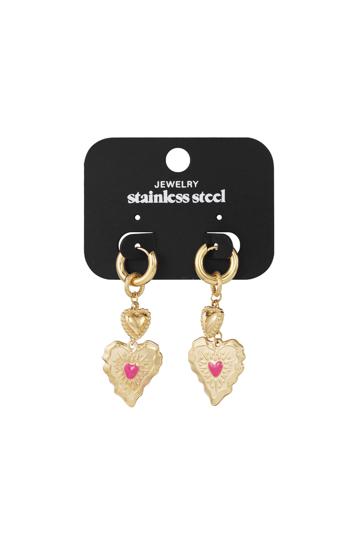 Stainless Steel Drop Earrings Heart Casual Daily Simple Series Women's jewelry thumbnail 3