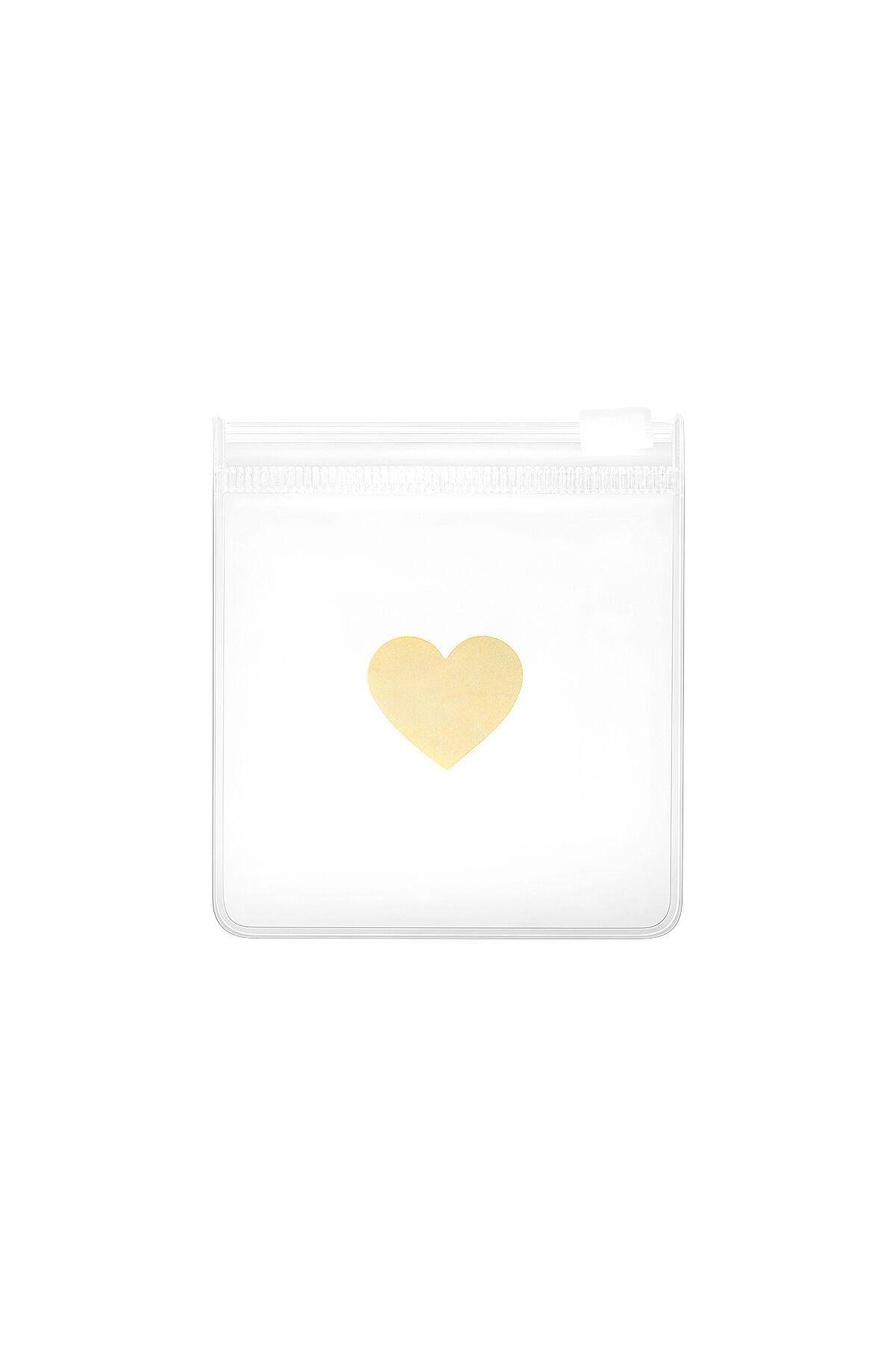 Plastic packaging bag with heart Transparent PVC