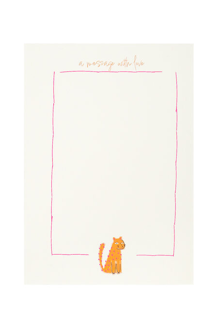 Greeting card tiger beige