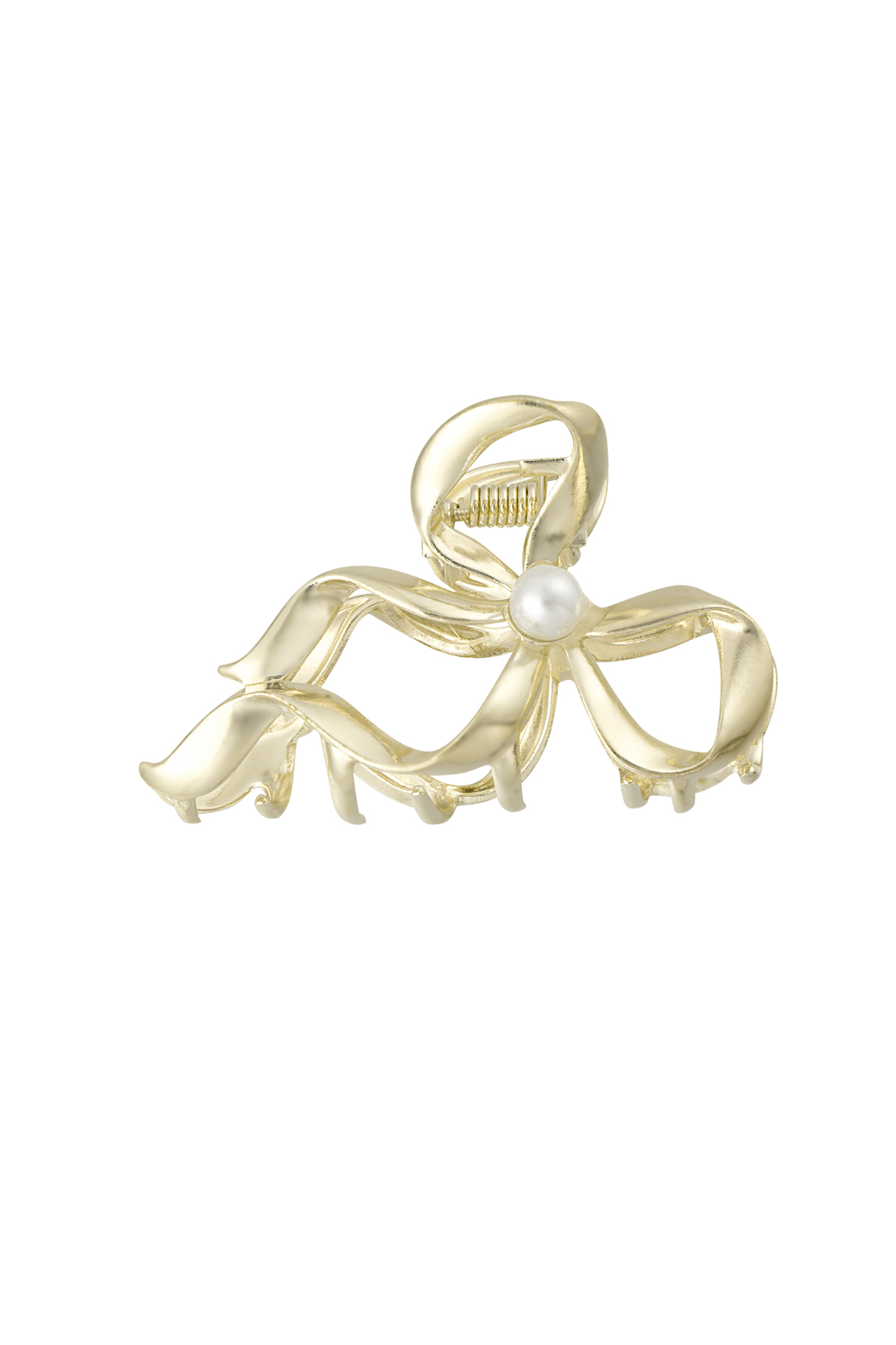 bow with pearl hair clip - 1