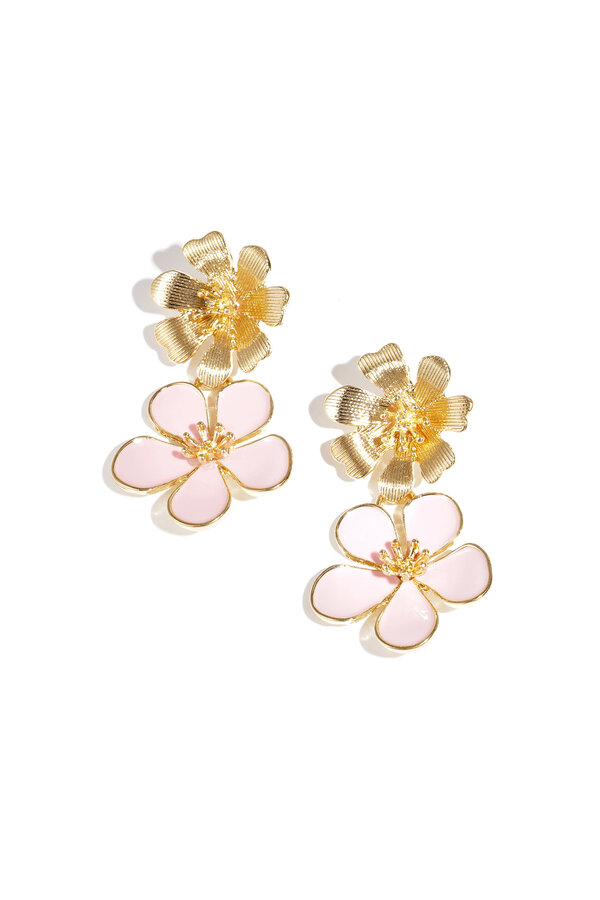earrings 2 times flower - 1