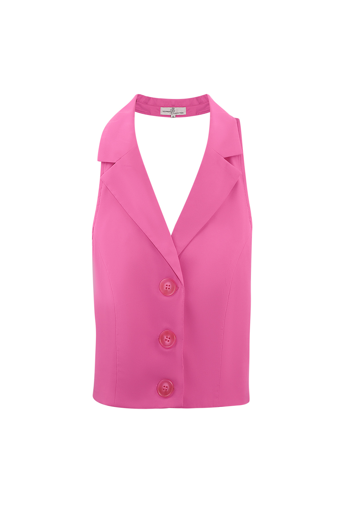 Polyester Women's Sleeveless Top Tailored Button-Down - 1