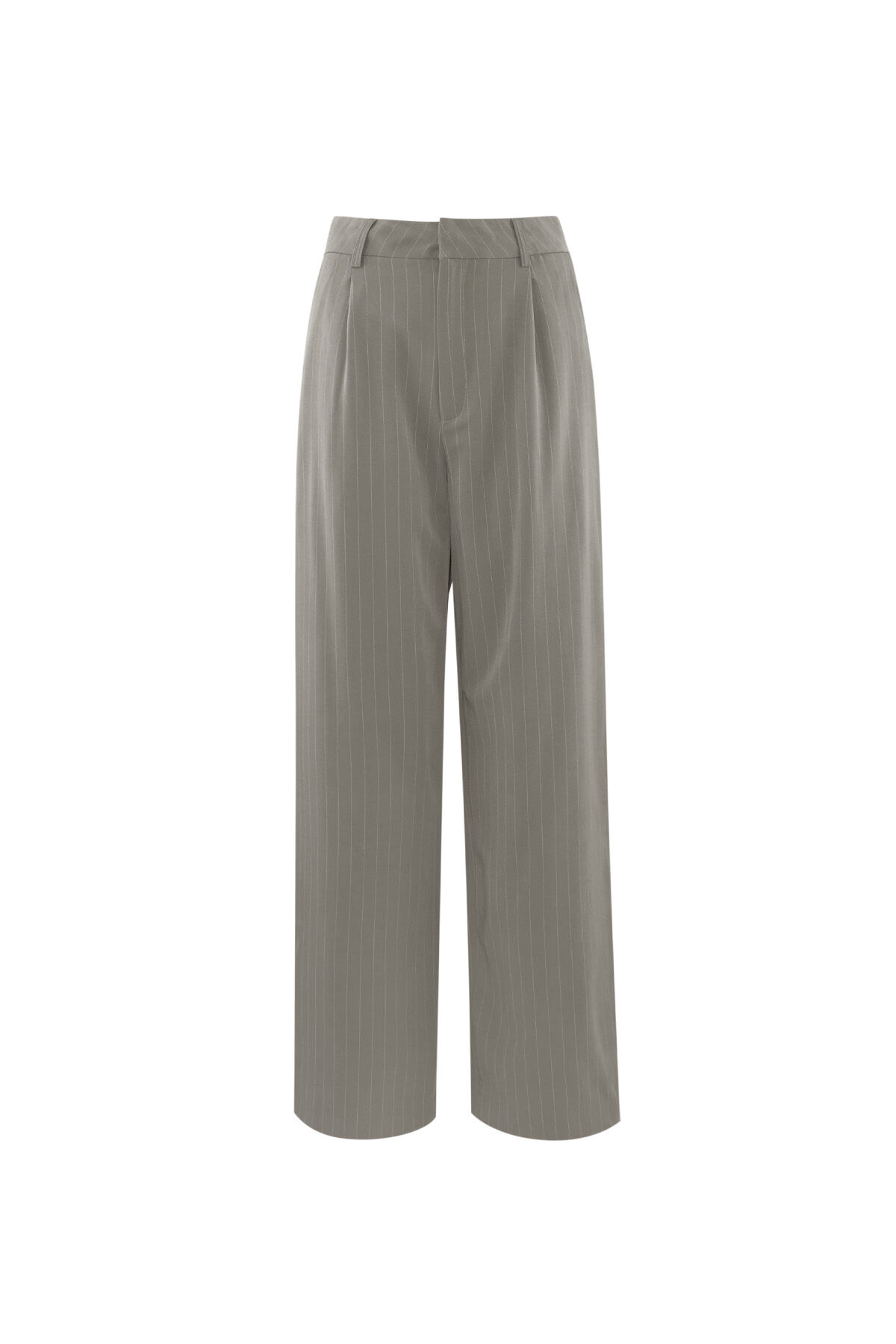 Woven Straight Pants Elegant Stripes - 1