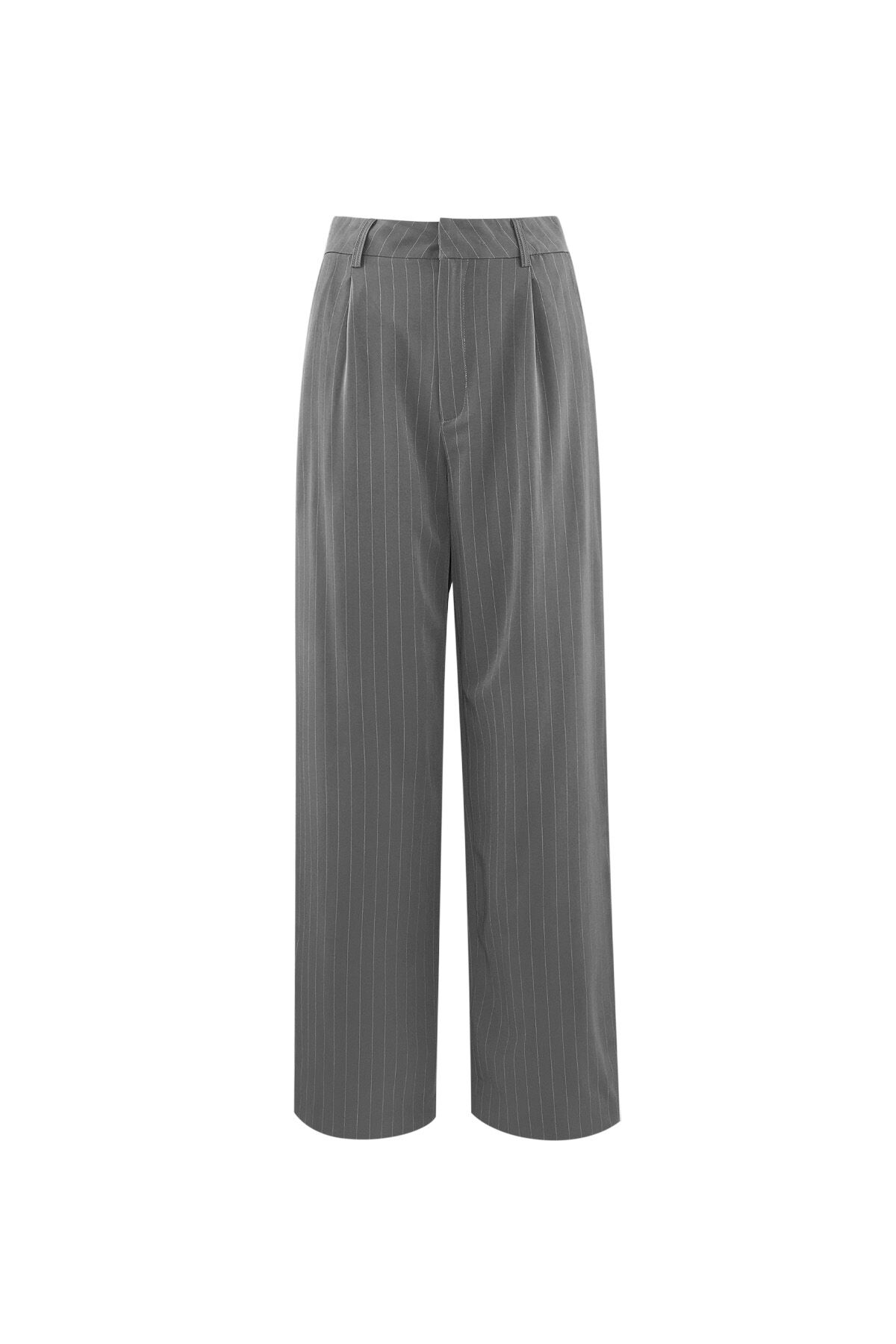 Woven Straight Pants Elegant Stripes 2