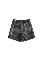 PU Women's Shorts High-Waisted Fashion thumbnail 1