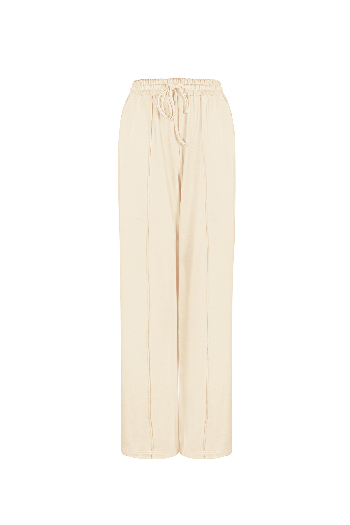 Cotton Women's Wide Leg Pants Comfortable Drawstring Waist - 1