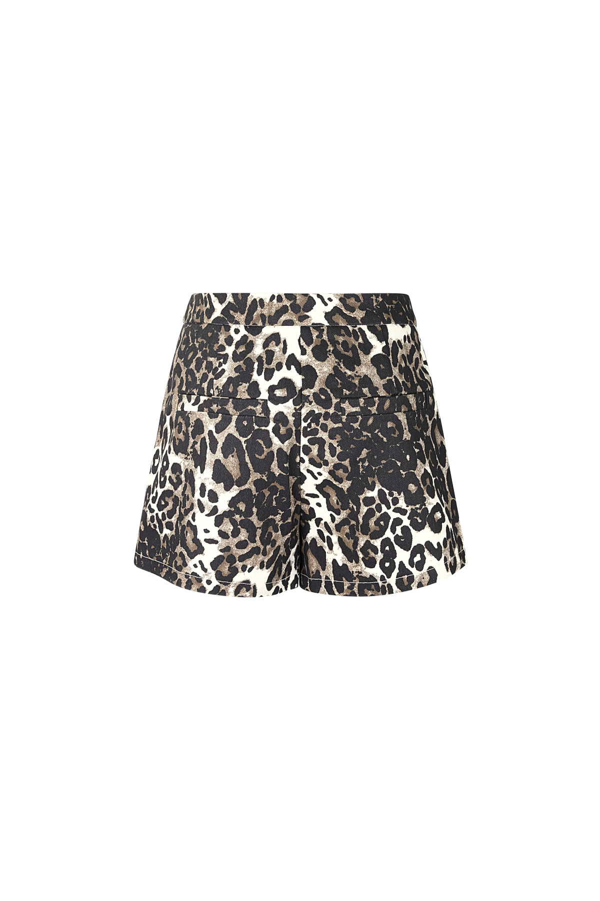 Cotton Women's Shorts Leopard Print High Waist thumbnail 4