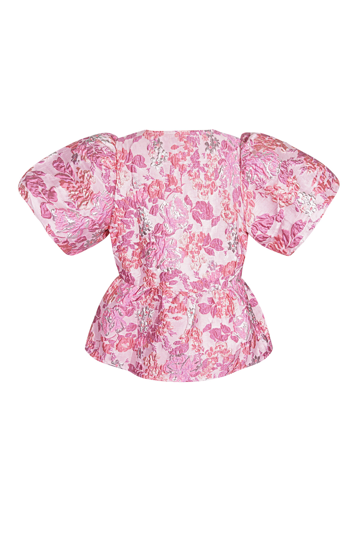 Woven Polyester Fiber Women's Short Sleeve Top Elegant Floral Print Picture15