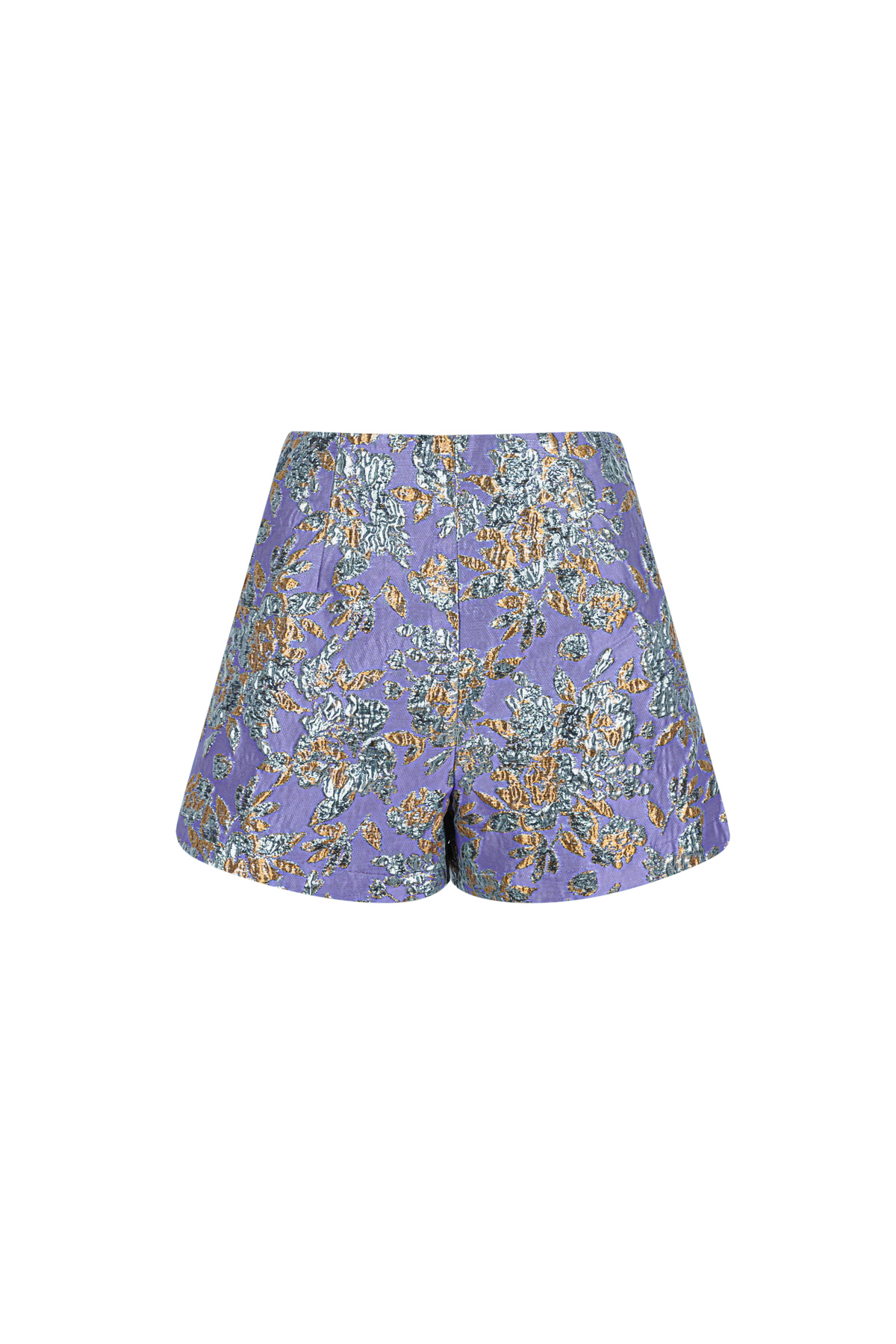 Polyester Women's High-Waisted Shorts Floral Print