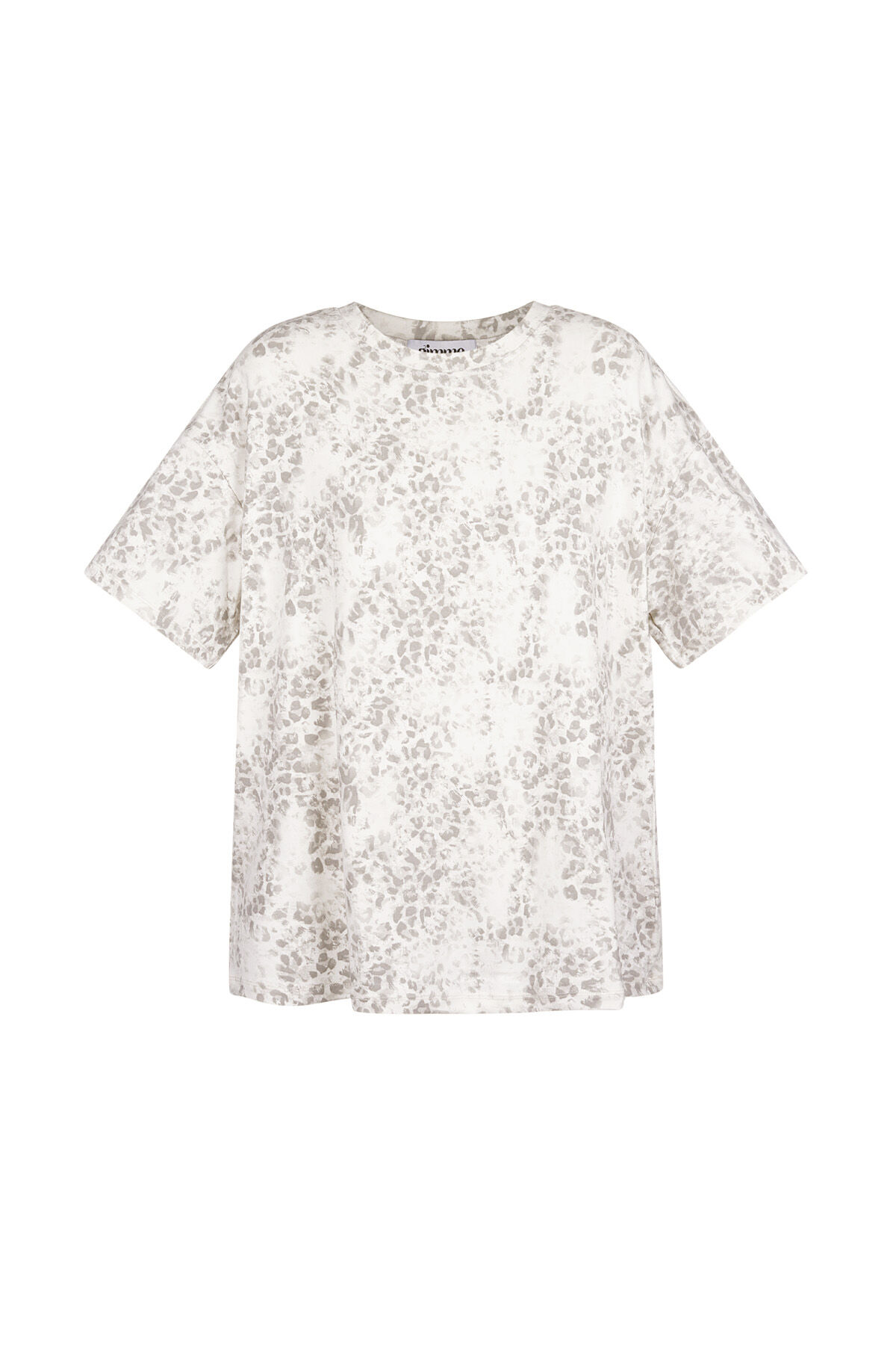 Cotton Women's T-shirt Oversized Leopard Print 2