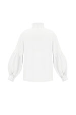 Viscose Women's Blouse Puff Sleeve High Neck thumbnail 6