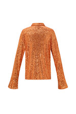 Polyester Sequin Women's Blouse Shimmering Long Sleeve thumbnail 5
