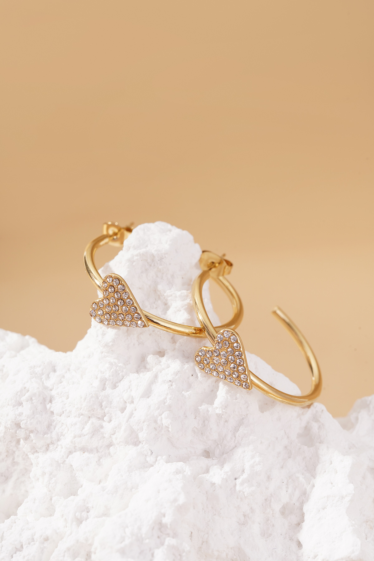 Heart hoop Earrings thumbnail 5