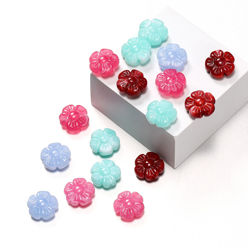 1 Bag of Sweet Flower Acrylic Jewelry Beads